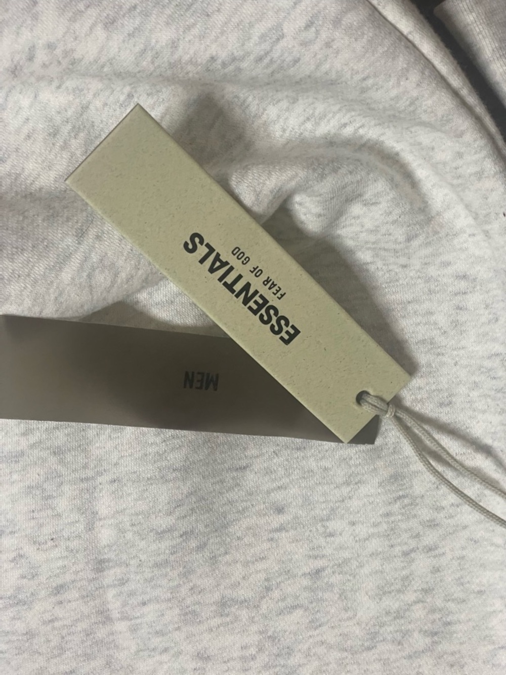 Essentials Fear of God Light Oatme Hoodie with Black Logo Unisex size Small - Picture 9 of 16